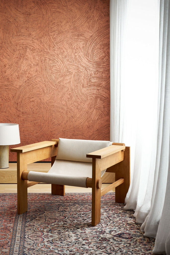 Arte Metal x patina Impasto behang in kleur Copper (60100) - Interieur impressie