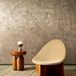 Arte Metal x patina Impasto behang in kleur Shiny Taupe (60102) - Interieur impressie