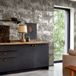 Arte Metal x patina Platinum behang in kleur Ash (85508A) - Interieur impressie