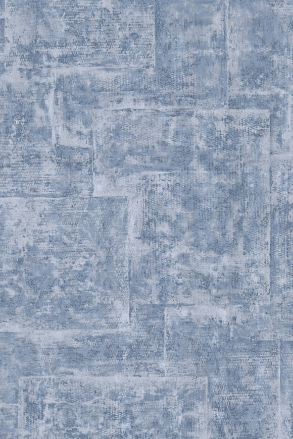 Arte Metal-x-patina Quilt behang in kleur Silver Lake Blue (60140) - Product close-up