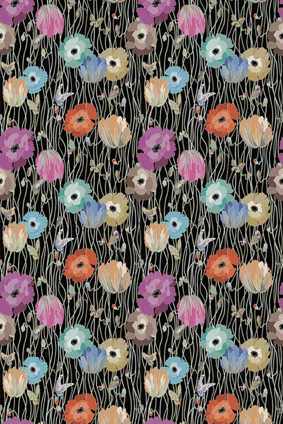 Missoni-home-wallcoverings-02 Poppies behang in kleur 10195 (10195) - Product close-up