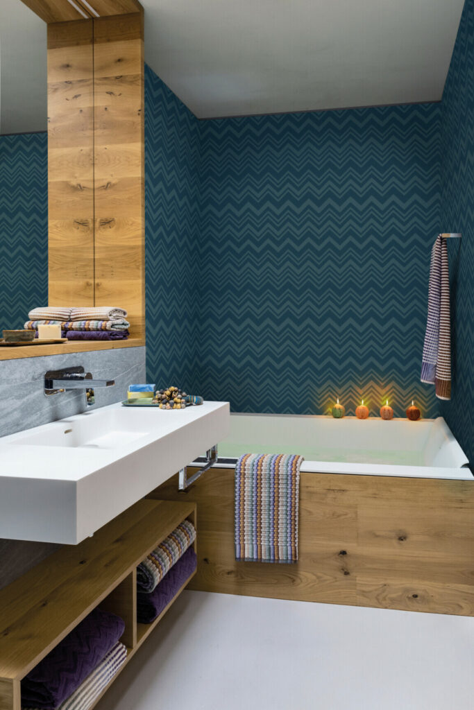 Missoni home wallcoverings 03 Macro zig zag behang in kleur 10290 (10290) - Interieur impressie