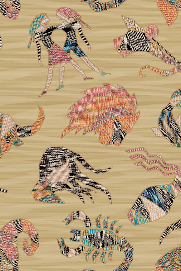 Missoni home wallcoverings 04 Constellations behang in kleur 10350 (10350) - Product close-up
