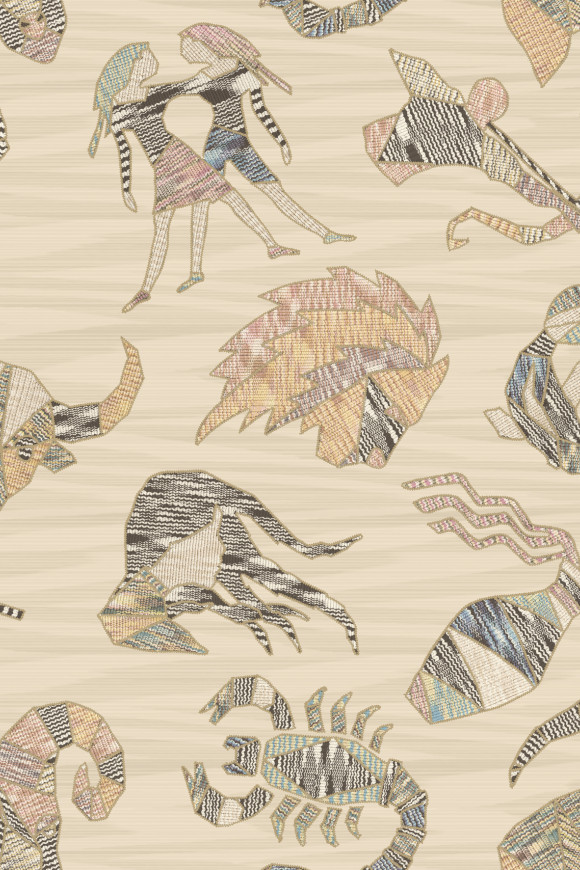 Missoni-home-wallcoverings-04 Constellations behang in kleur 10351 (10351) - Product close-up