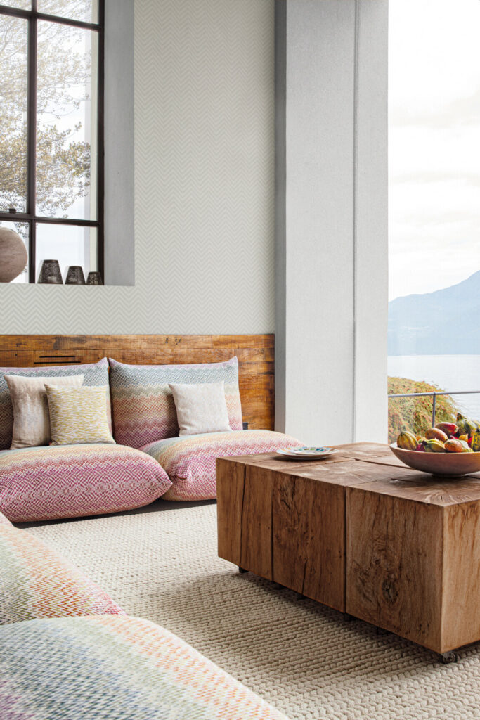 Missoni home wallcoverings 04 Macro chevron behang in kleur 10381 (10381) - Interieur impressie