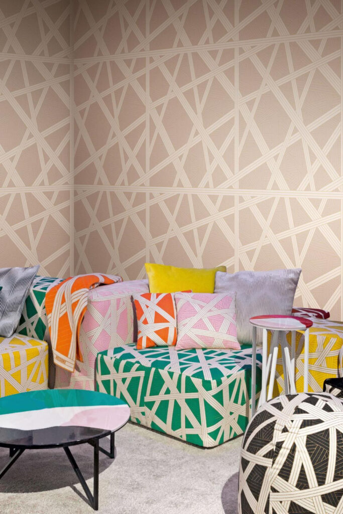 Missoni home wallcoverings 05 Nastri behang in kleur MI10561 (MI10561) - Interieur impressie