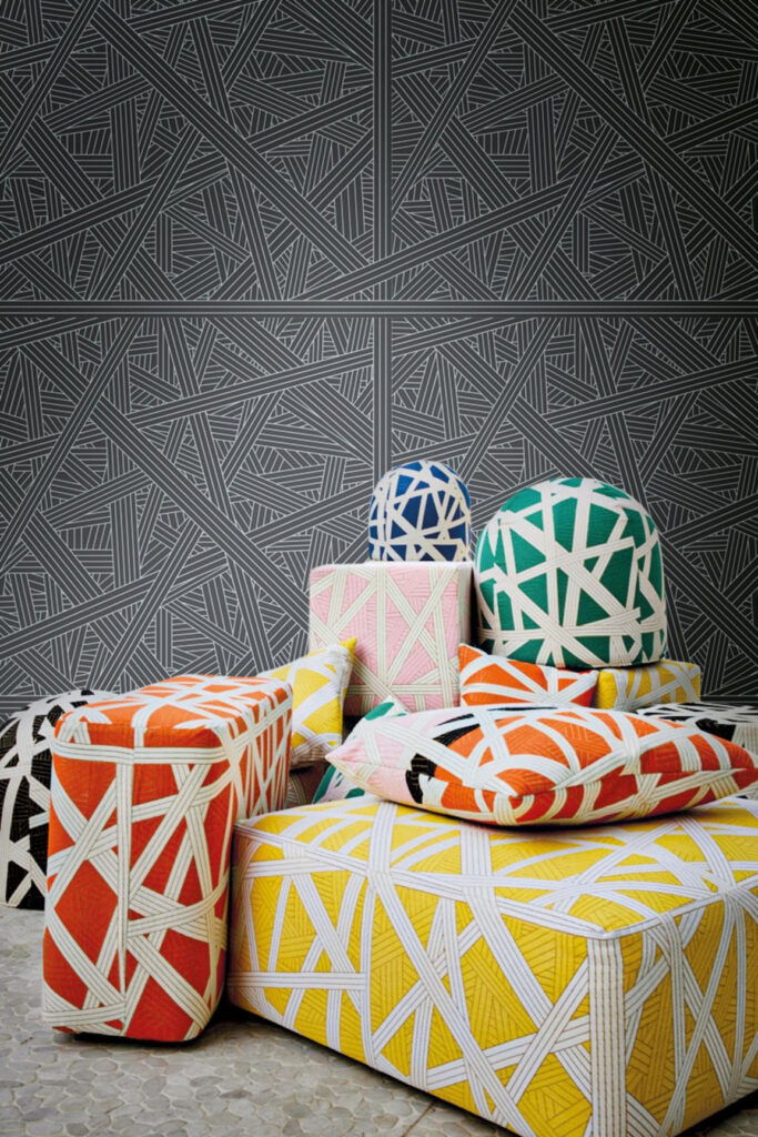 Missoni home wallcoverings 05 Nastri behang in kleur MI10564 (MI10564) - Interieur impressie