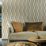 Arte Monsoon 20 Arrow behang in kleur Honey (26520A) - Interieur impressie