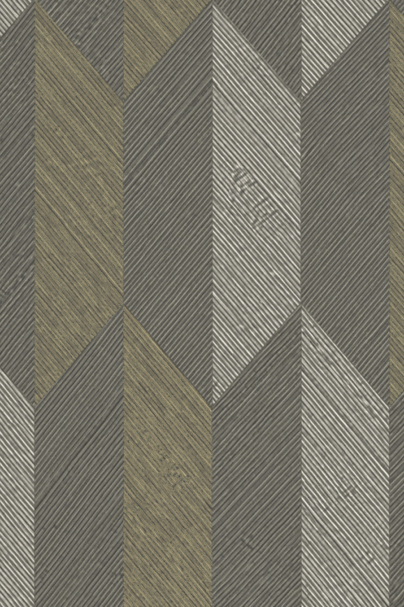 Arte Monsoon 20 Arrow behang in kleur Winter Gold (26523A) - Product close-up