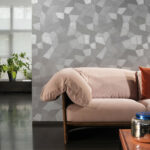 Arte Monsoon 20 Facet behang in kleur Pigeon (26540A) - Interieur impressie