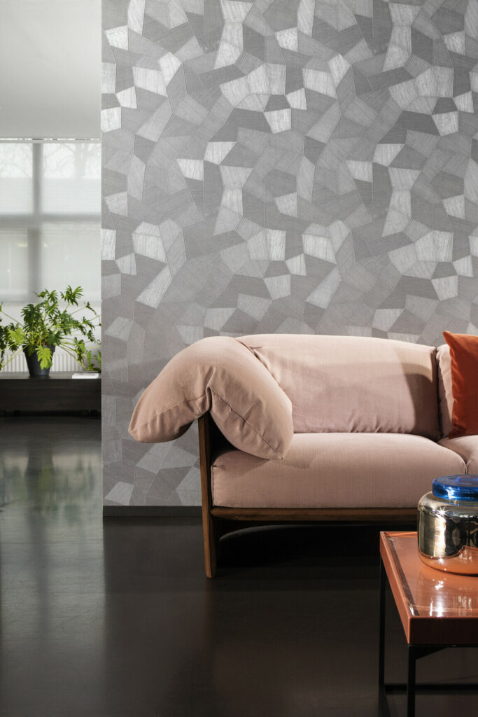 Arte Monsoon 20 Facet behang in kleur Pigeon (26540A) - Interieur impressie