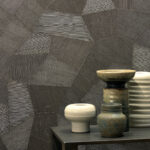 Arte Monsoon 20 Facet behang in kleur Dark Shadow (75306A) - Interieur impressie