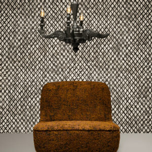 Moooi wallcovering extinct animals Aristo quagga behang in kleur Snow (MO2032) - Interieur impressie