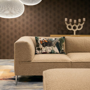 Moooi wallcovering extinct animals Blooming seadragon behang in kleur Copper (MO2022) - Interieur impressie