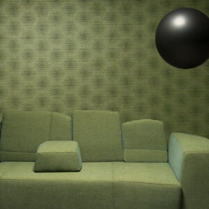 Moooi wallcovering extinct animals Blooming seadragon behang in kleur Pine (MO2024) - Interieur impressie