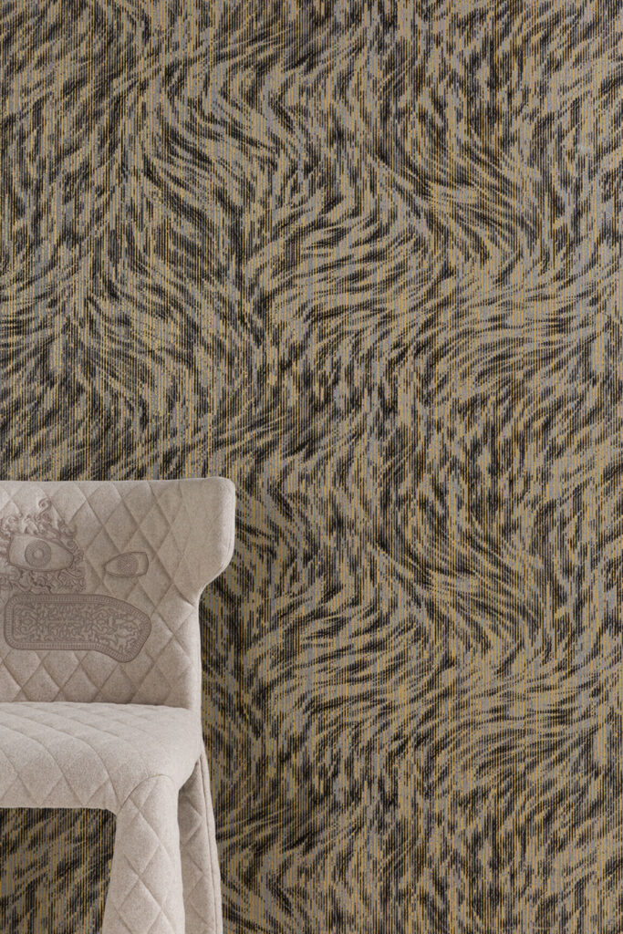 Moooi wallcovering extinct animals Blushing sloth behang in kleur Sepia (MO2043) - Interieur impressie