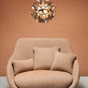 Moooi wallcovering extinct animals Calligraphy bird behang in kleur Blossom (MO2013) - Interieur impressie