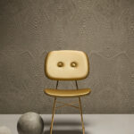 Moooi wallcovering extinct animals Dwarf rhino behang in kleur Sage (MO2083) - Interieur impressie