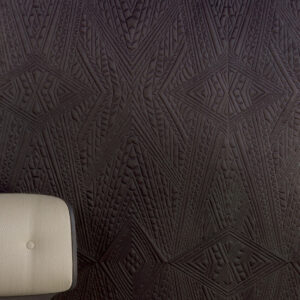 Moooi wallcovering extinct animals Dwarf rhino behang in kleur Charcoal (MO2085) - Interieur impressie