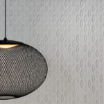 Moooi wallcovering extinct animals Flying coral fish behang in kleur Pearl (MO2101) - Interieur impressie