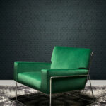 Moooi wallcovering extinct animals Flying coral fish behang in kleur Silver Grey (MO2104) - Interieur impressie