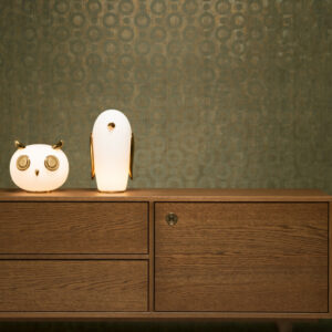 Moooi wallcovering extinct animals Umbrella squid behang in kleur Gold (MO2062) - Interieur impressie