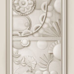 Moooi wallcovering green house Greenhouse gathering window behang in kleur Oyster White (MO5051) - Product close-up