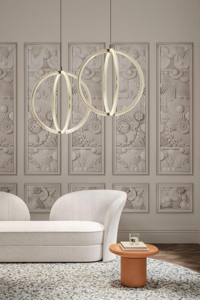 Moooi wallcovering green house Greenhouse gathering window behang in kleur Oyster White (MO5051) - Interieur impressie