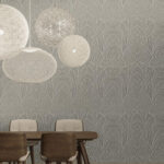 Moooi wallcovering green house Lacy longlegs behang in kleur Stone (MO5032) - Interieur impressie