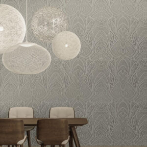Moooi wallcovering green house Lacy longlegs behang in kleur Stone (MO5032) - Interieur impressie