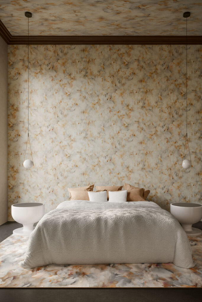 Moooi wallcovering green house Silk bombis behang in kleur Silk Bronze (MO5010) - Interieur impressie