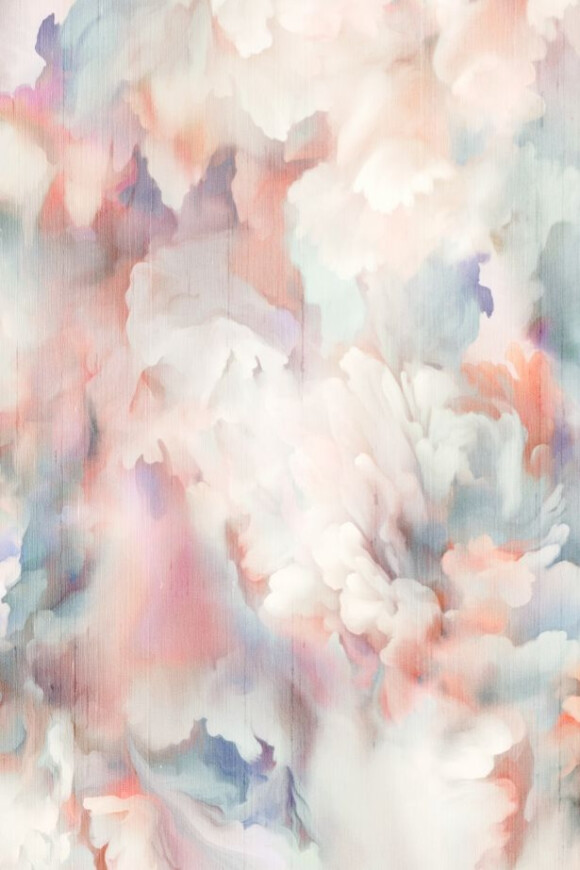 Moooi wallcovering green house Silk bombis behang in kleur Silk Plum (MO5011) - Product close-up