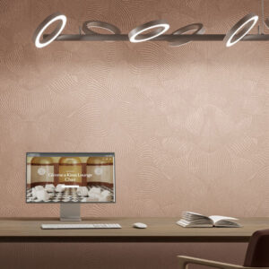 Moooi wallcovering green house Techno bee behang in kleur Dusty Pink (MO5042) - Interieur impressie