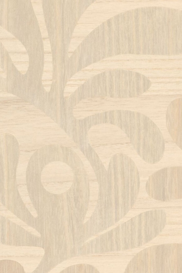 Moooi wallcovering green house Woodblock beetle fern behang in kleur Birch (MO5020) - Product close-up