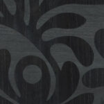 Moooi wallcovering green house Woodblock beetle fern behang in kleur Ebony (MO5022) - Product close-up