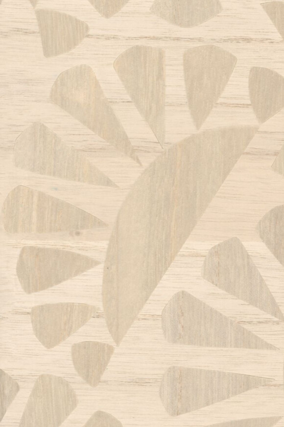 Moooi wallcovering green house Woodblock beetle flora behang in kleur Birch (MO5060) - Product close-up
