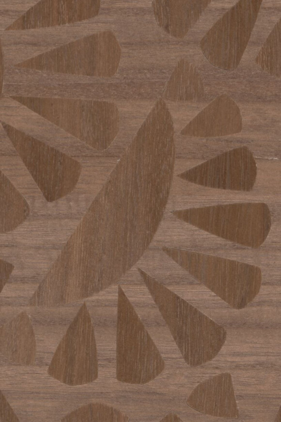 Moooi wallcovering green house Woodblock beetle flora behang in kleur Walnut (MO5061) - Product close-up