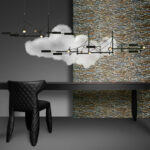 Moooi wallcovering memento moooi Dandelion cranes behang in kleur Prisma (MO4021) - Interieur impressie