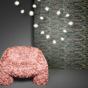 Moooi wallcovering memento moooi Dandelion cranes behang in kleur Foliage (MO4022) - Interieur impressie