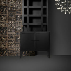 Moooi wallcovering memento moooi Golden tiger behang in kleur Ebony (MO4040) - Interieur impressie