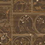 Moooi wallcovering memento moooi Golden tiger behang in kleur Makore (MO4042) - Product close-up