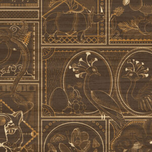 Moooi wallcovering memento moooi Golden tiger behang in kleur Makore (MO4042) - Product close-up