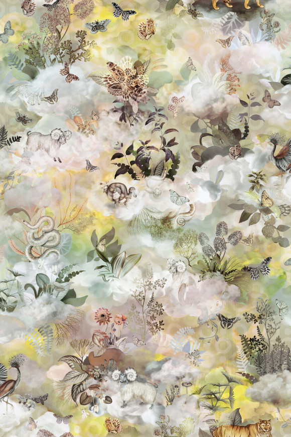Moooi wallcovering memento moooi Memento moooi medley behang in kleur Twilight (MO4031) - Product close-up