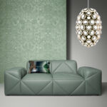 Moooi wallcovering memento moooi Mimic moth behang in kleur Sage (MO4002) - Interieur impressie