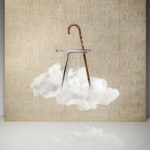 Moooi wallcovering memento moooi Pogo goat behang in kleur Sand (MO4051) - Interieur impressie