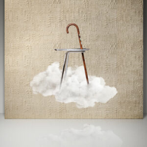 Moooi wallcovering memento moooi Pogo goat behang in kleur Sand (MO4051) - Interieur impressie