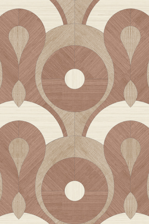 Moooi wallcovering memento moooi Queen cobra behang in kleur Powder (MO4011) - Product close-up