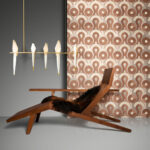 Moooi wallcovering memento moooi Queen cobra behang in kleur Powder (MO4011) - Interieur impressie