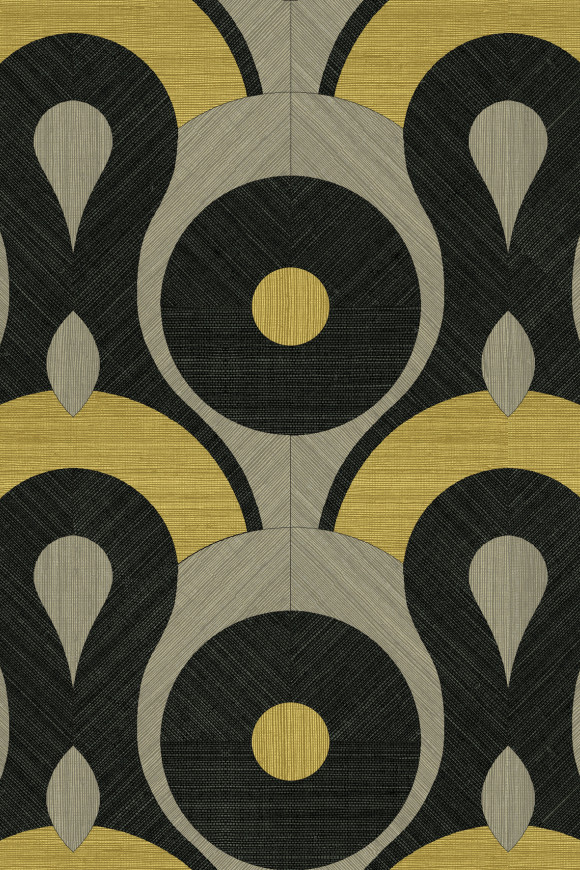 Moooi wallcovering memento moooi Queen cobra behang in kleur Peridot (MO4012) - Product close-up