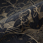 Moooi wallcovering tokyo blue Indigo macaque behang (MO3001) - Sfeerbeeld